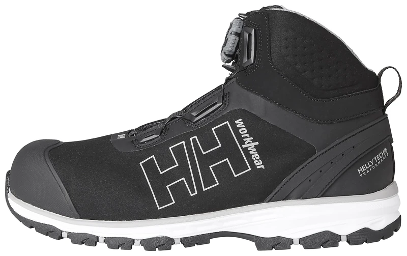 Helly Hansen Workwear Unisex Chelsea Evolution Boa Wide Midlayer Shoes, 930 Black/Grey,2 UK