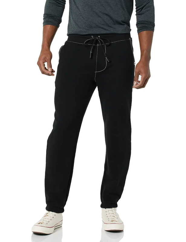 True Religion Men's Big T Jogger, Jet Black, XL