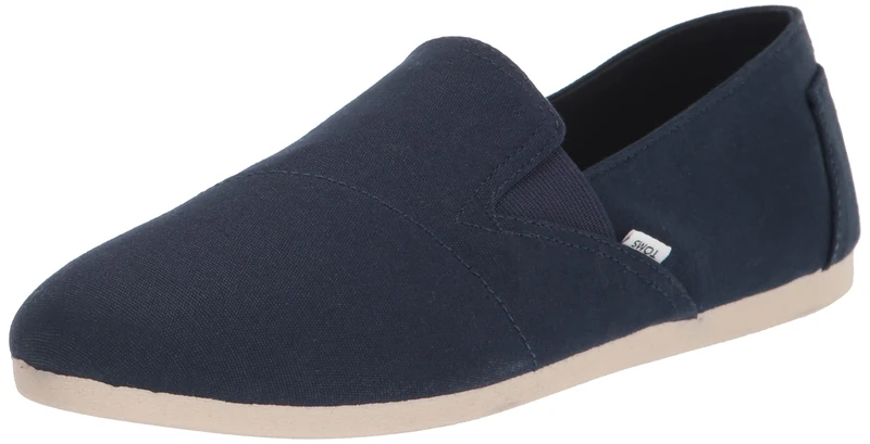 TOMS Women's Redondo Loafer Flat, Navy Blue Canvas, 5.5 UK
