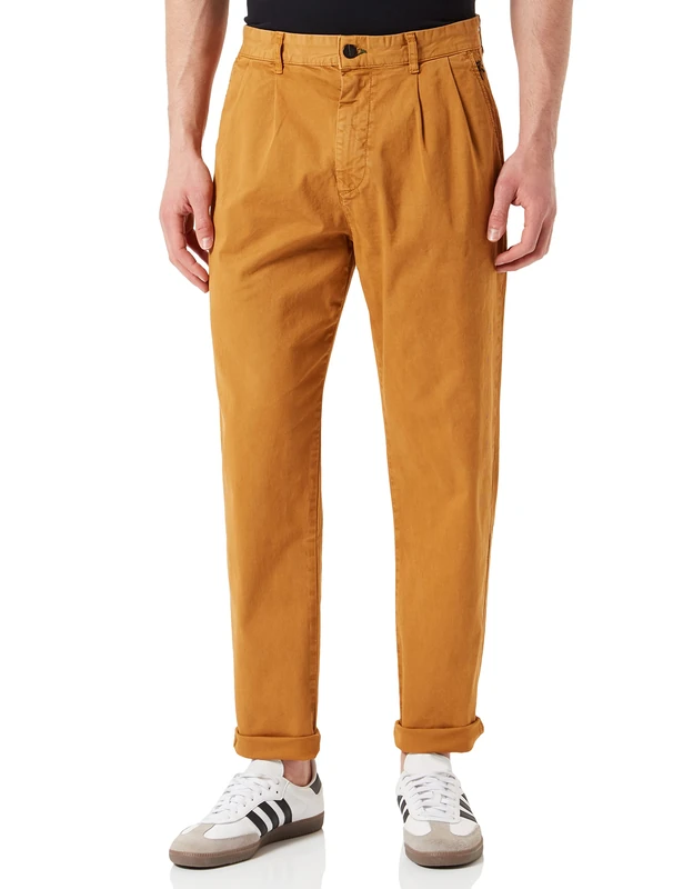 Desigual Men's Roman Pants, Yellow, 28