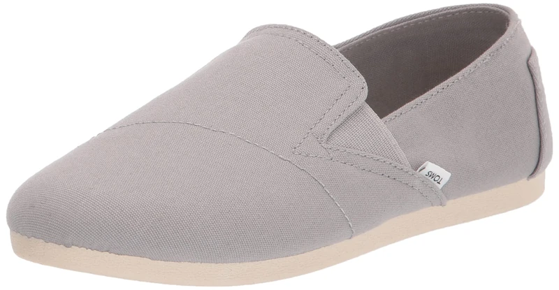 TOMS Women's Redondo Loafer Flat, Drizzle Grey Canvas, 7 UK