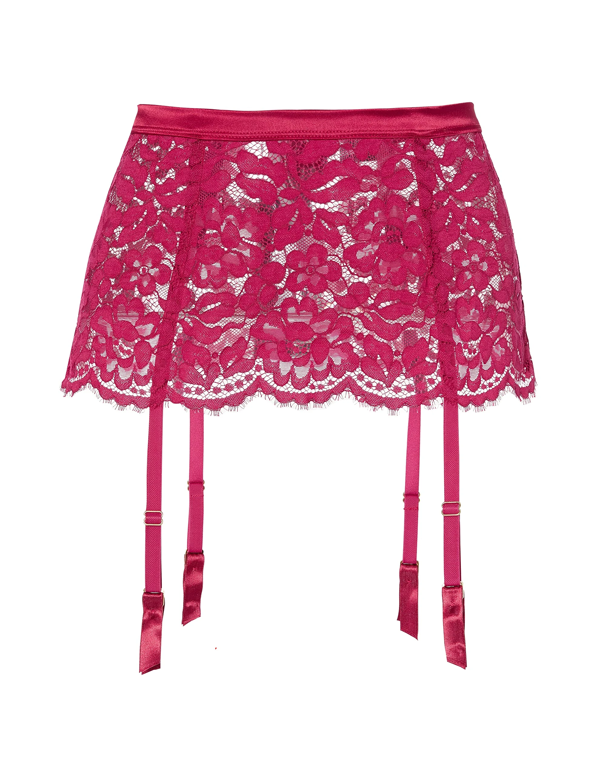 Cosabella Magno4231 Women's Magnolia Garter Belt, Deep Ruby, S