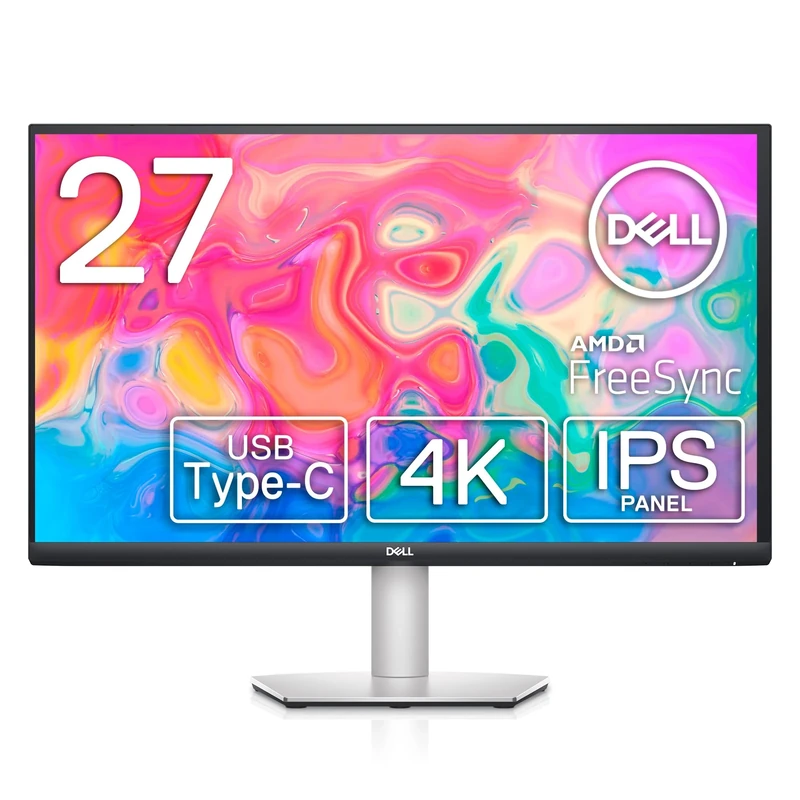 Dell S2722QC 27-inch 4K UHD 3840 x 2160 60Hz Monitor 8MS Grey-to-Grey Response Time (Normal Mode) Built-in Dual 3W Integrated Speakers 1.07 Billion Colors Platinum Silver (Latest Model)