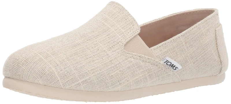 TOMS Women's Redondo Loafer Flat, Natural Metallic, 7.5 UK