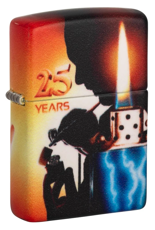 Zippo Windproof Lighter, Mazzi 25th Anniversary Design – 540°, Colour Image – Refillable, Reusable, Windproof Design – Comes in Gift Box – Made in USA