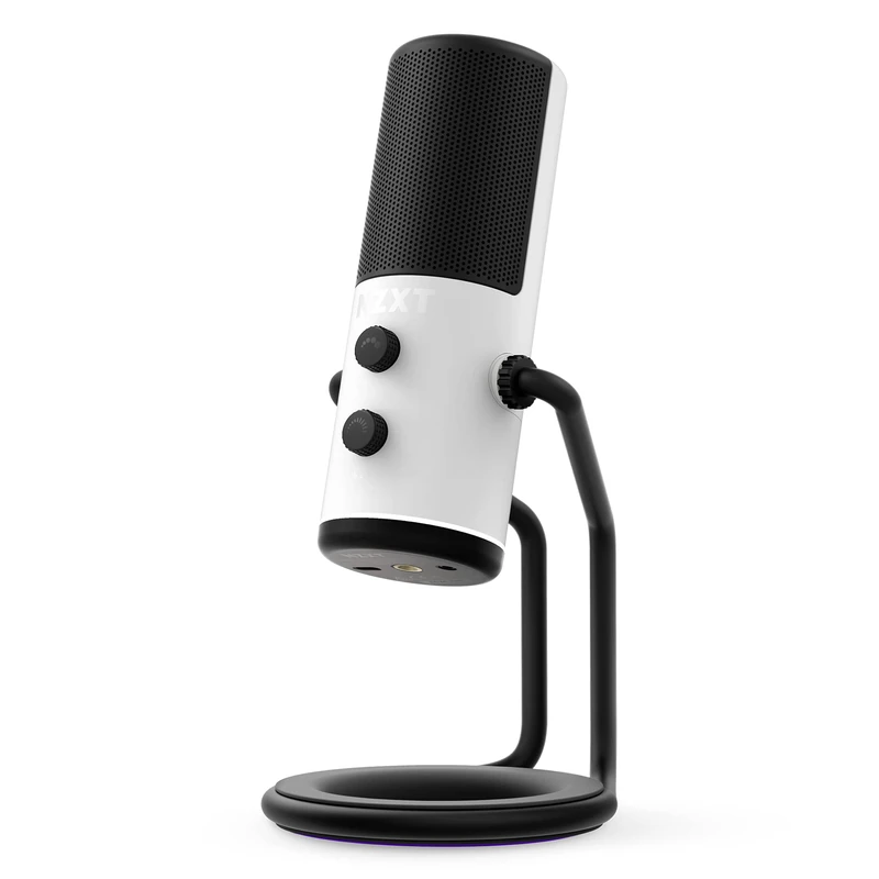 NZXT Capsule Microphone - AP-WUMIC-W1 - USB Streaming Microphone - Audio - Unidirectional Cardioid Polar Pattern - High Resolution Voice Pickup - White