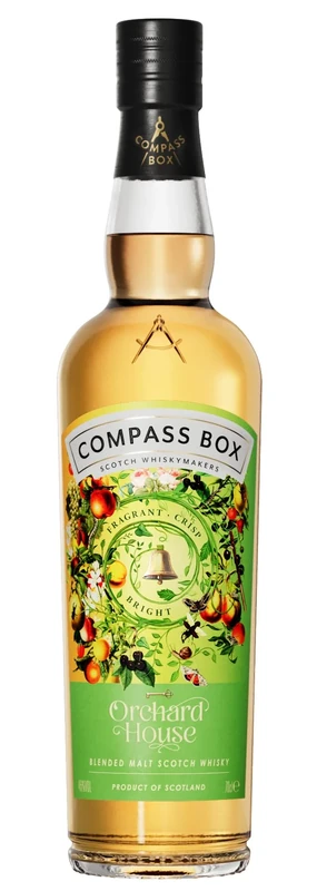 Compass Box Orchard House | Blended Malt Scotch Whisky | 46% ABV | 1 x 70cl Bottle |Non-Chill Filtered | Natural Colour | Fruity, Fragrant & Crisp | Whiskymakers of Scotland