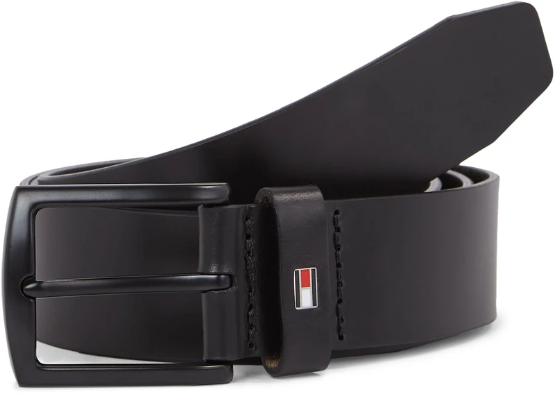Tommy Hilfiger Men’s Denton Matte 3.5 Leather Belt, Black (Black), 31.5 inches