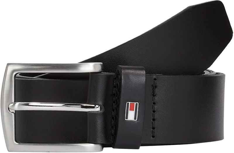 Tommy Hilfiger Men’s New Denton 3.5 Leather Belt, Black (Black), 31.5 inches