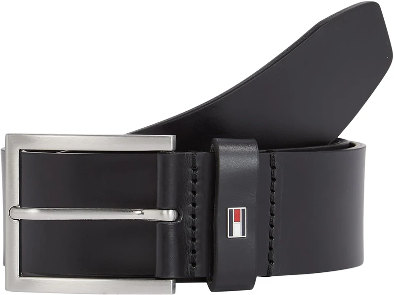 Tommy Hilfiger Men’s Hampton 4.0 Leather Belt, Black (Black), 43.3 inches - Image 1