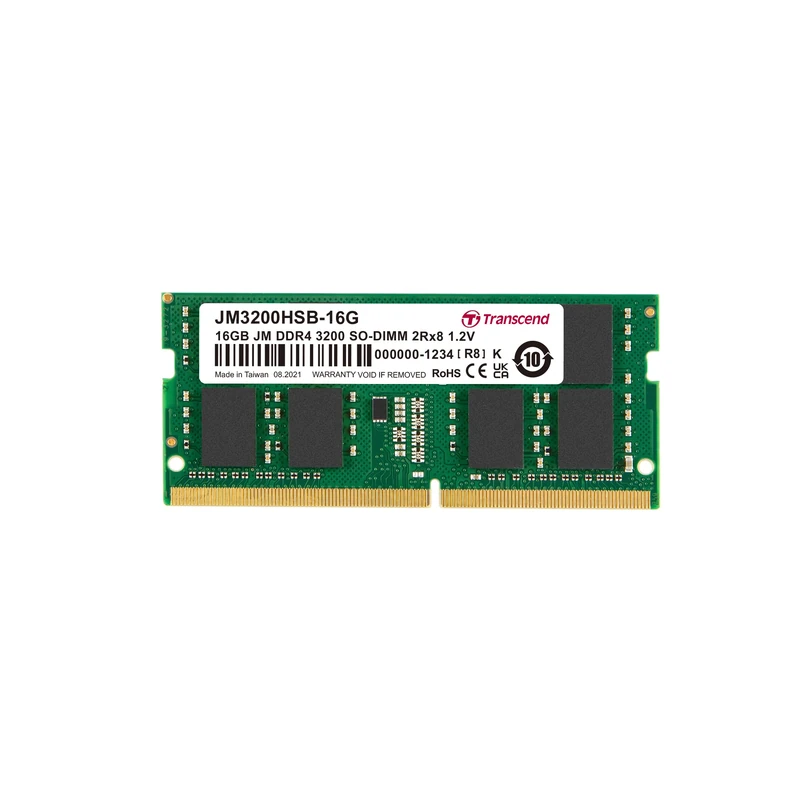 Transcend JetRam 16GB DDR4 RAM 3200MHz SO-DIMM CL22, Laptop Memory Module