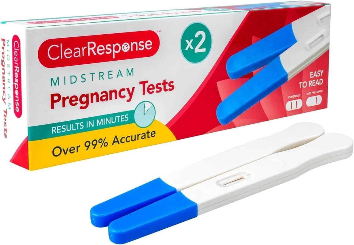 FERRIS | 2 Pack Midstream Pregnancy Test Kit - Early Detection with Over 99% Accurate Results | Fast & Reliable Home Pregnancy Tests, Easy-to-Use Tests for Women & Clear Results - Discreet Packaging