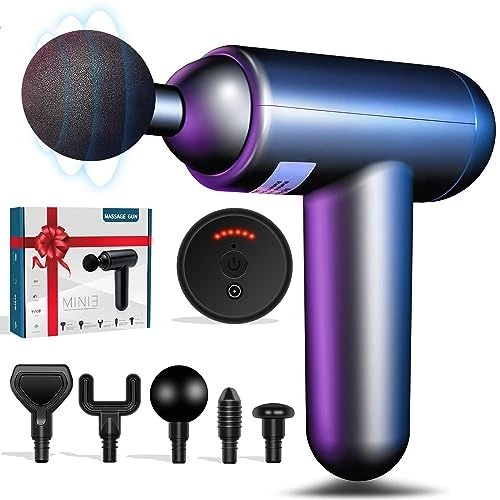 Massage Gun Deep Tissue Muscle Massager, Electric Handheld Percussion Sports Massager Gun,Muscle Massage Guns for Foot Neck Back Leg Shoulder, Valentines Gifts for him/her/Men/Husband