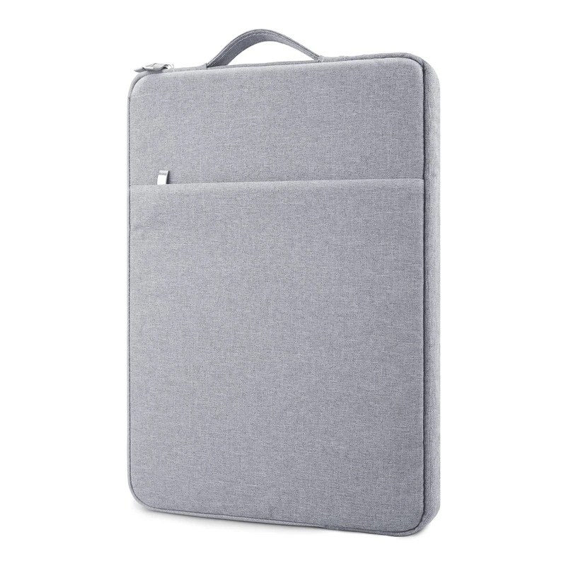 MicaYoung 15.6 Inch Laptop Sleeve Case Water-Resistant Protection cover with Front Pocket Retractable Handle Computer Bag for 15.6 Inch NoteBook Chromebook, Grey