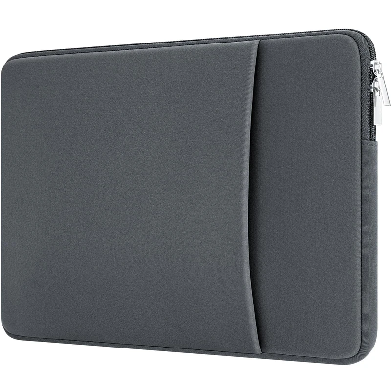 MicaYoung 14 Inch Laptop Sleeve Shockproof Case Computer Protective Cover Bag with Pocket Compatible with 14 Inch HP Dell Chromebook Thinkpad Notebook, Grey