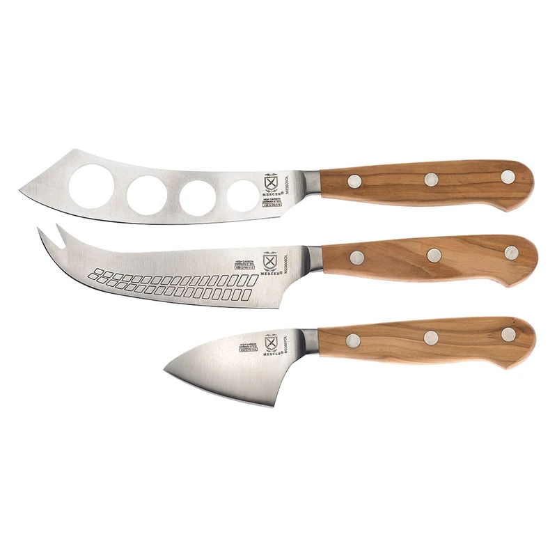 Mercer Culinary Renaissance Olive Wood Cheese Knife Set