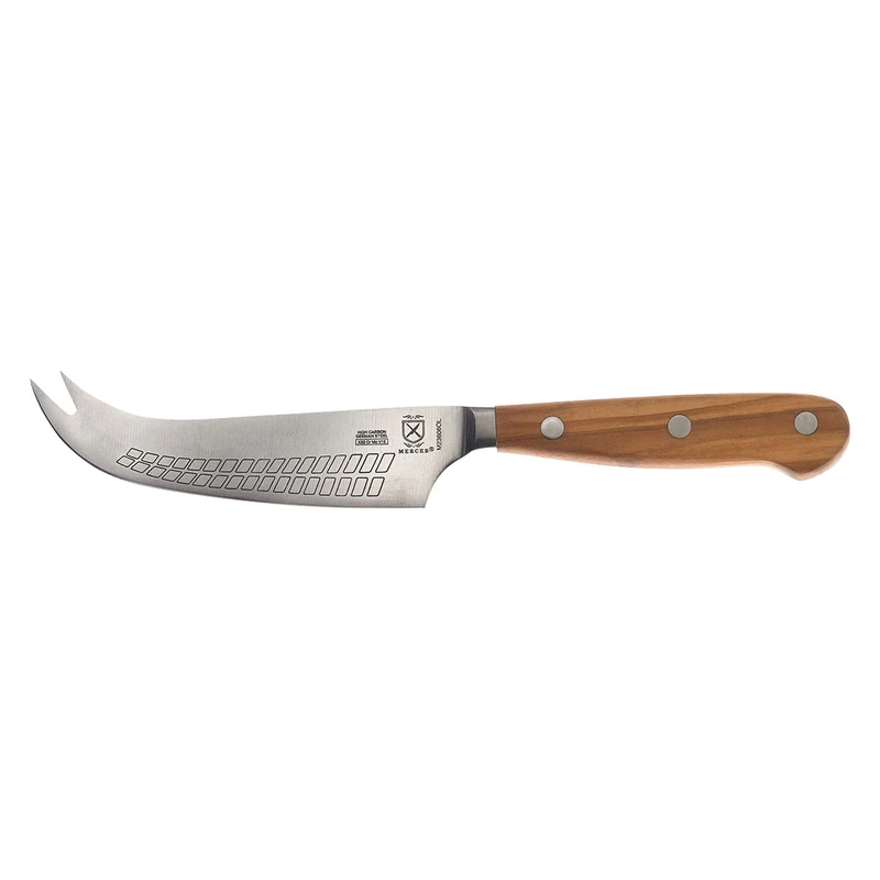 Mercer Culinary Renaissance Olive Wood Hard Cheese Knife, 4.75-Inch