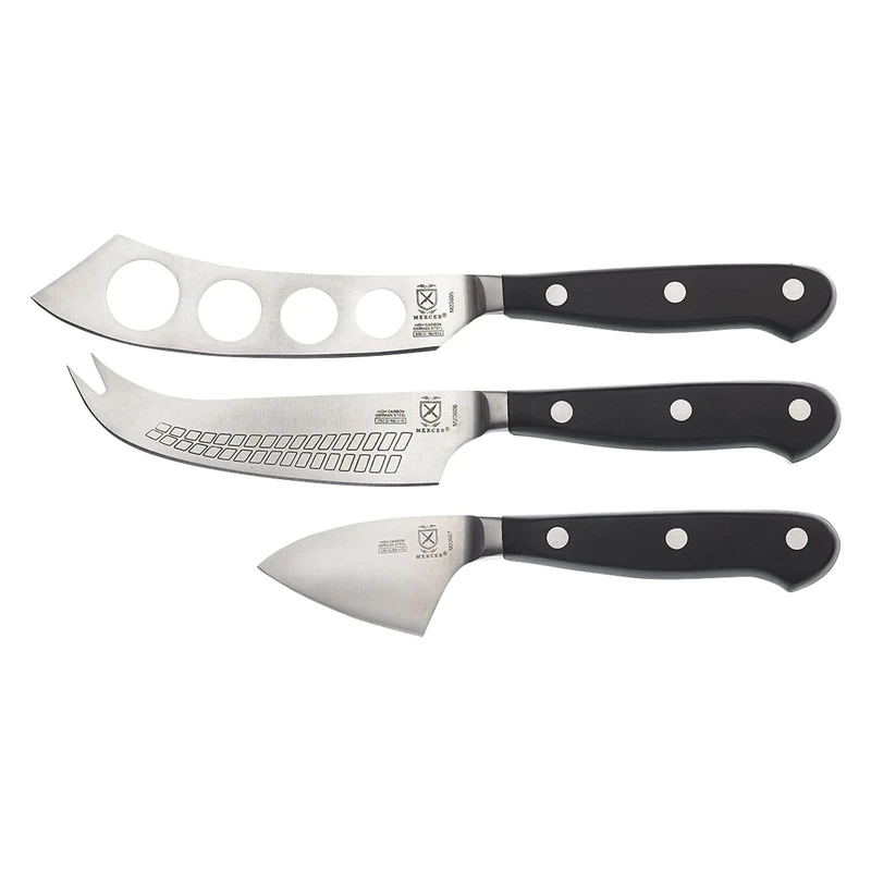 Mercer Culinary Renaissance Cheese Knife Set, Silver