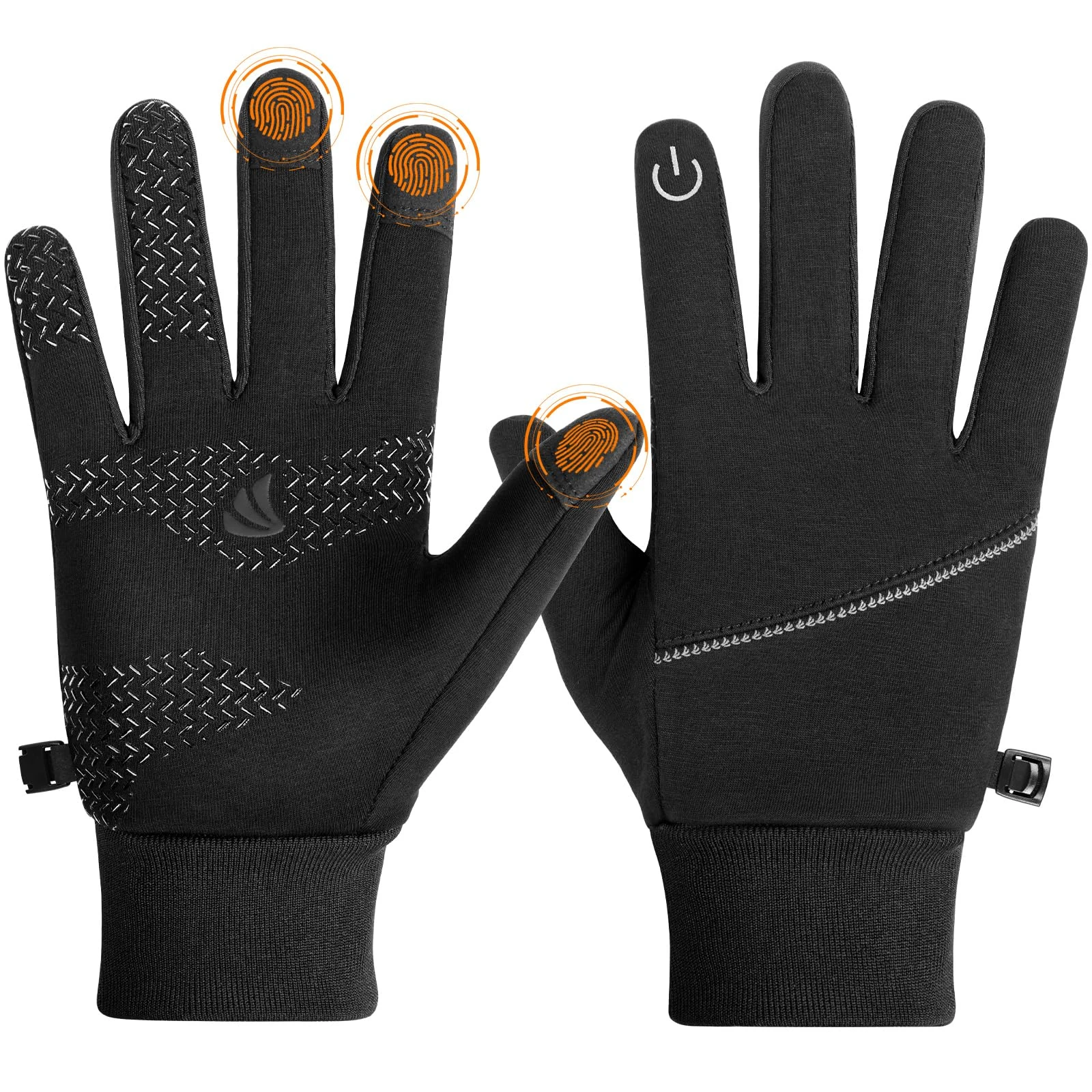 coskefy Running Gloves, Thermal Touch Screen Gloves Winter Men Women for Cycling Biking Sports Walking Skiing Liners