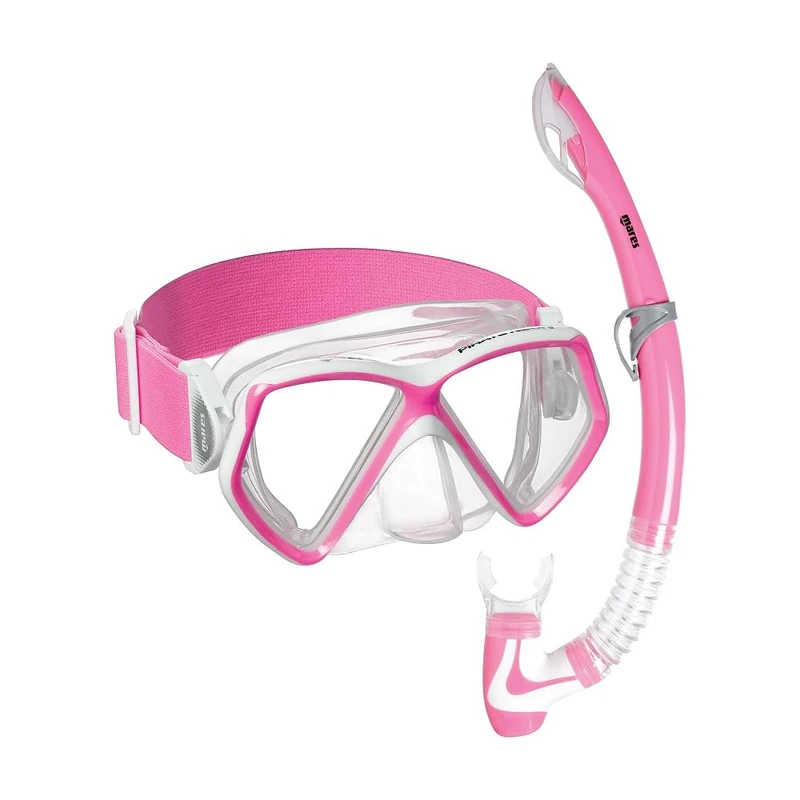 Mares Combo Pirate Neon - Kids Snorkelling Set 8-14 yrs, Pirate Mask with Silicone Skirt, Semi-Dry Snorkel with Silicone Mouthpiece