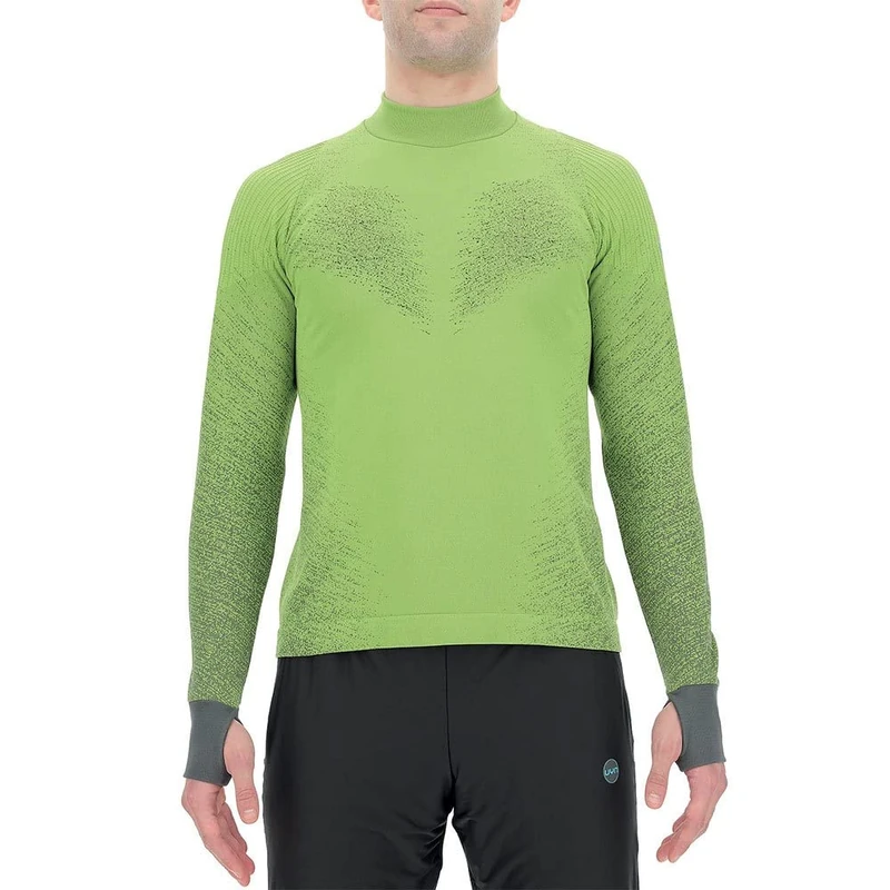 UYN O102121 RUNNING EXCELERATION LONG SL.TURTLE NECK T-shirt Men's Fluo Yellow/Black M