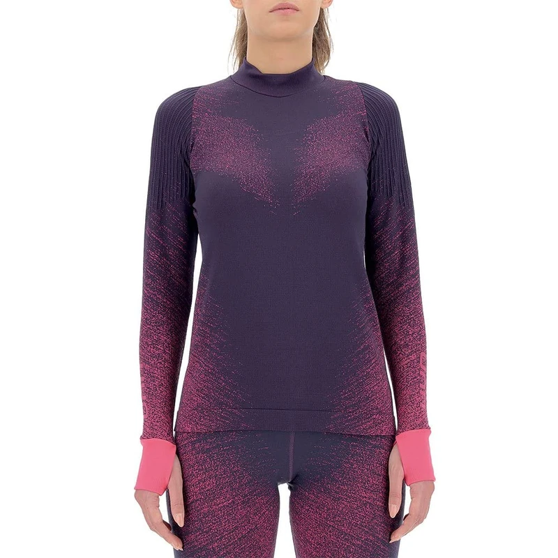 UYN O102125 RUNNING EXCELERATION LONG SL.TURTLE NECK T-shirt Women's Plum/Pink Yarrow XS