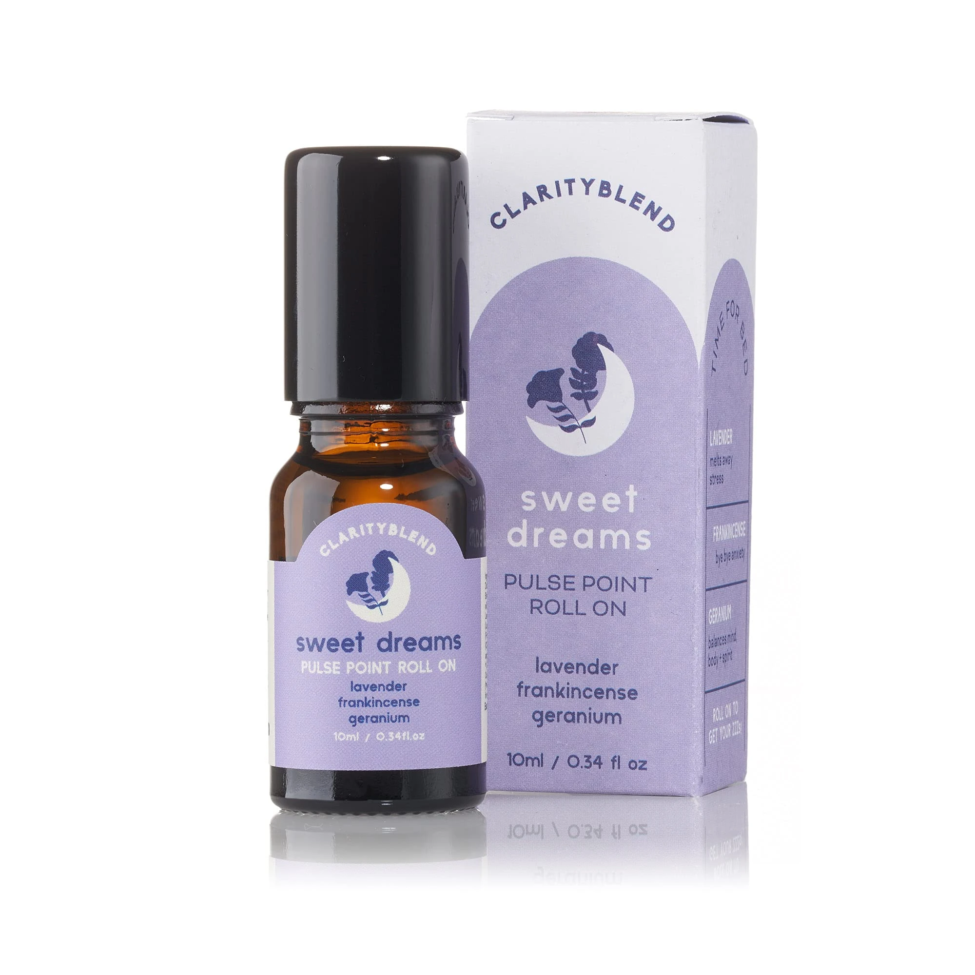 Clarity Blend Aromatherapy - Total De-Stress | Sweet Dreams Pulse Point Aromatherapy Roller Ball | 100% Pure Essential Oil Blend | 10ml