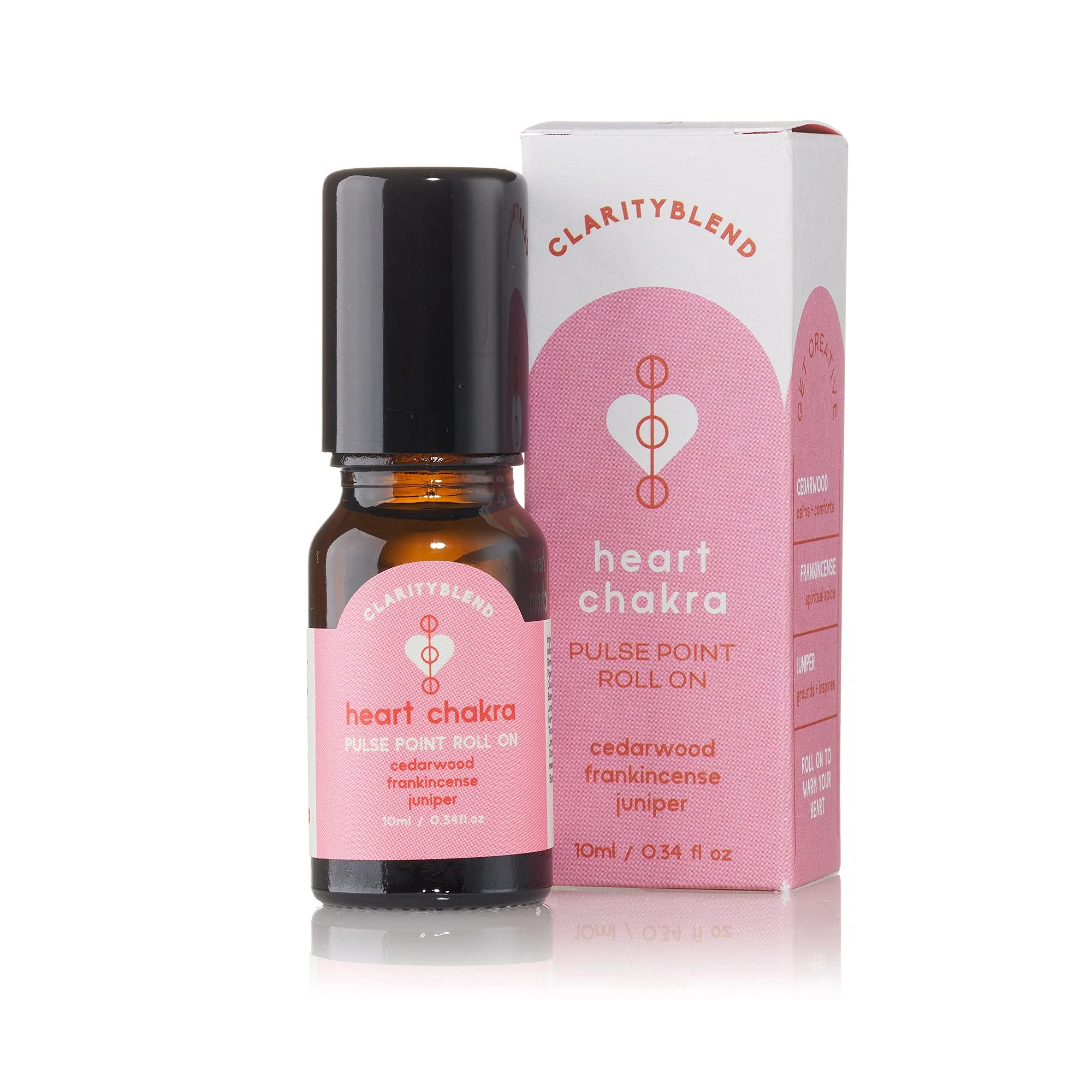 Clarity Blend Aromatherapy - Total De-Stress | Heart Chakra Pulse Point Aromatherapy Roller Ball | 100% Pure Essential Oil Blend | 10ml