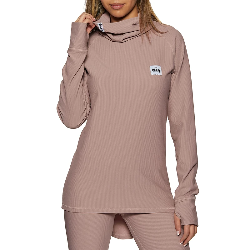 Eivy Women's Icecold Gaiter Rib Top Yoga Shirt, Faded Woodrose, S - Image 1