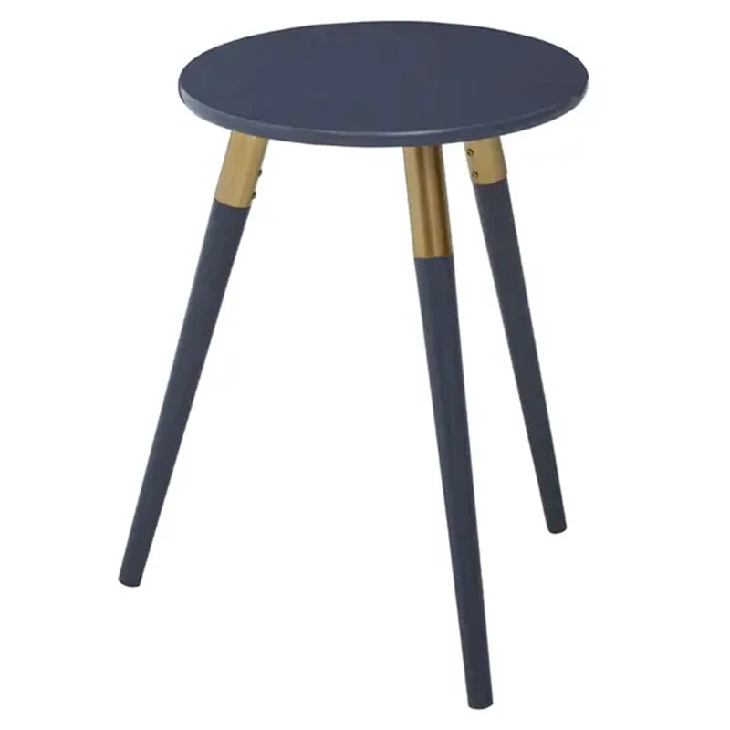 Premier Housewares Dark Grey Small Side Table | Versatile Small Round Coffee Table | End Table Living room Side Table | Sturdy Coffee Table | Lightweight Bedside Table