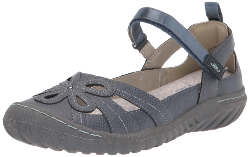 Jambu JBU Women's Magnolia Mary Jane Flat, Denim, 4.5 UK