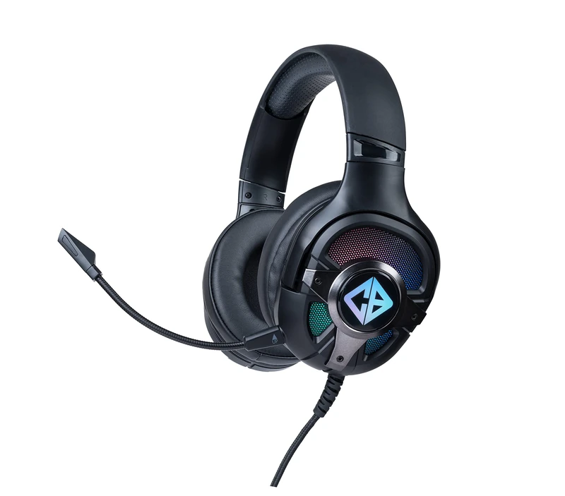 Cosmic Byte Oberon 7.1 RGB Gaming Wired On Ear Headphones with Mic with Dual Input- USB and 3.5mm Jack, Detachable, 90° Rotatable Earcups (Black)