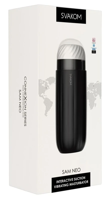 Svakom Vibrating Masturbator-05528600000 Black One Size