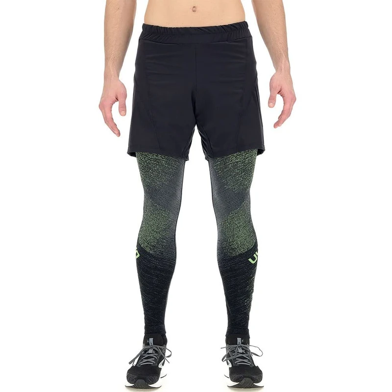 UYN O102171 RUNNING EXCELERATION 2IN1 Shorts Men's Black/Fluo Yellow XL