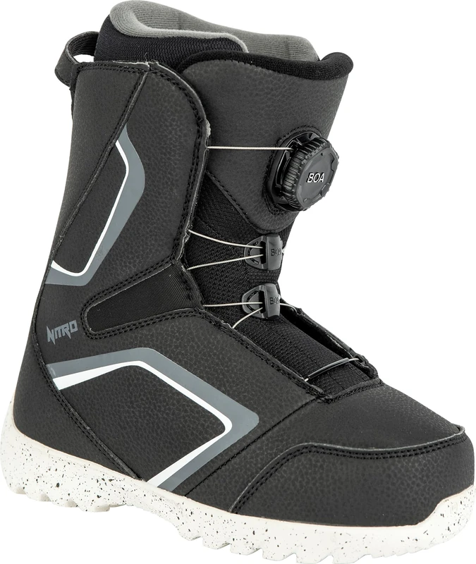 Nitro Unisex - Adult Droid BOA ´22 Snowboard Boot, BLK-WHT-Charcoal, 210
