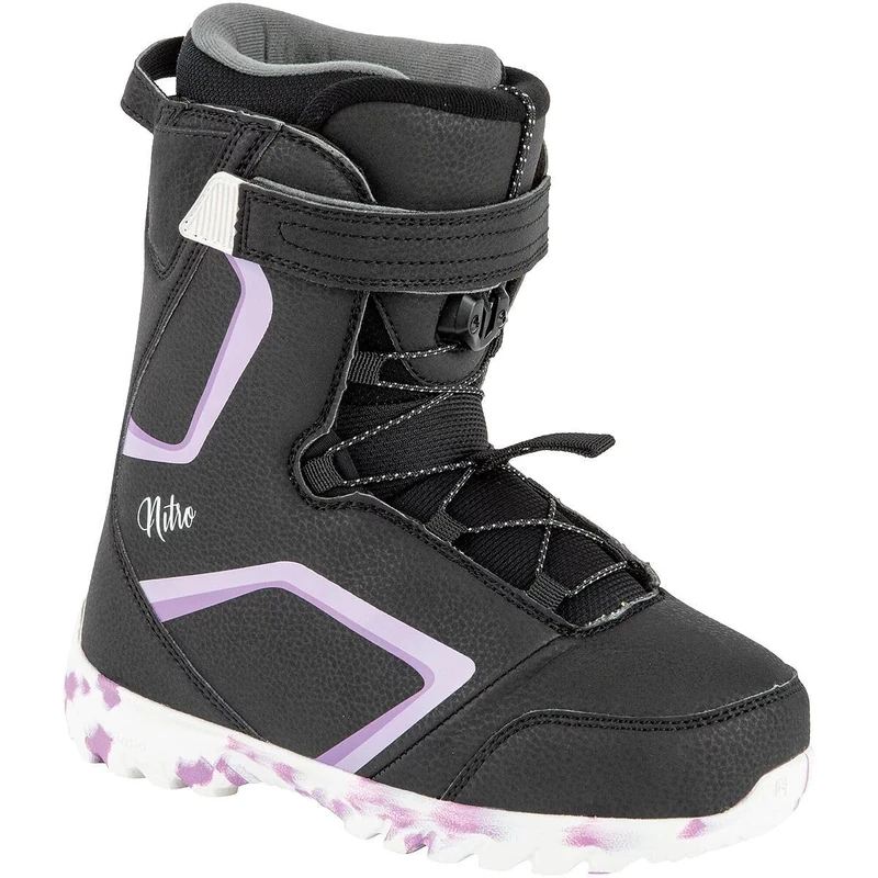Nitro Unisex - Adult Droid QLS ´22 Snowboard Boot, BLK-Purple-White, 230