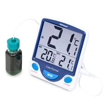 Traceable Jumbo Fridge/Freezer Digital Thermometer with Calibration; 1 Bottle Probe