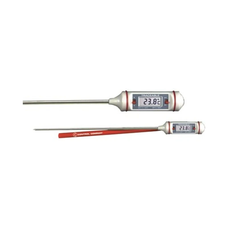 Traceable Digital Pocket Thermometer with Calibration, 572°F; High-Accuracy, 11.5" Long-Stem