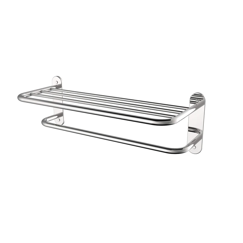 Fixsen 24 Inch Bathroom Towel Rack Towel Bar Towel Shelf Chrome Stainless Steel and Zinc Alloy Wall Mount 1pc for House Lavatory and Hotel