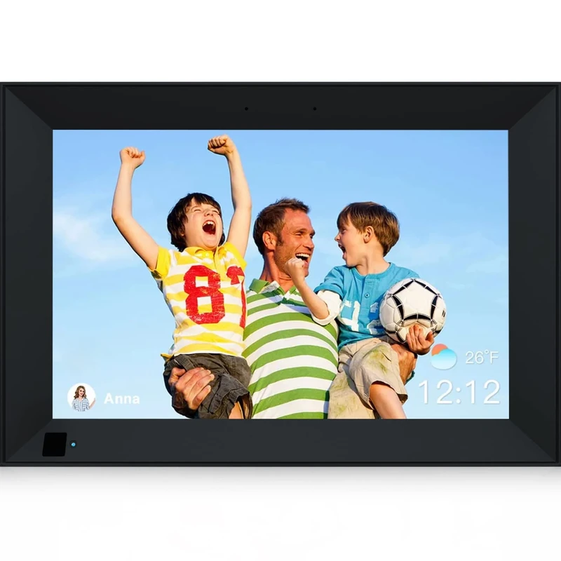 Digital Photo Frame, Hyjoy WiFi Digital Picture Frame 10.1 Inch with IPS Touch Screen HD Display, Light Sensor, Auto-Rotate, Easy Setup to Share Photos or Videos Anywhere via AiMOR App (Black)
