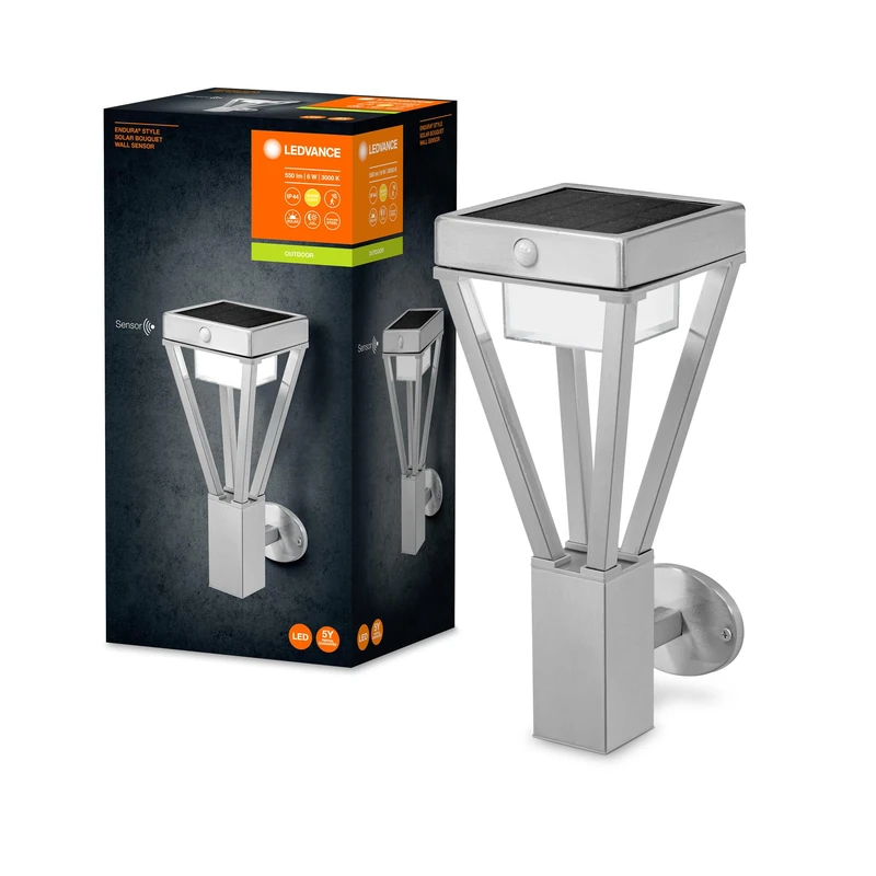 LEDVANCE Wall and Ceiling luminaire LED: for Wall, Endura Style Solar Bouquet / 6 W, 3 V, Warm White, 3000 K, Body Material: Aluminum, IP44, Pack of 1