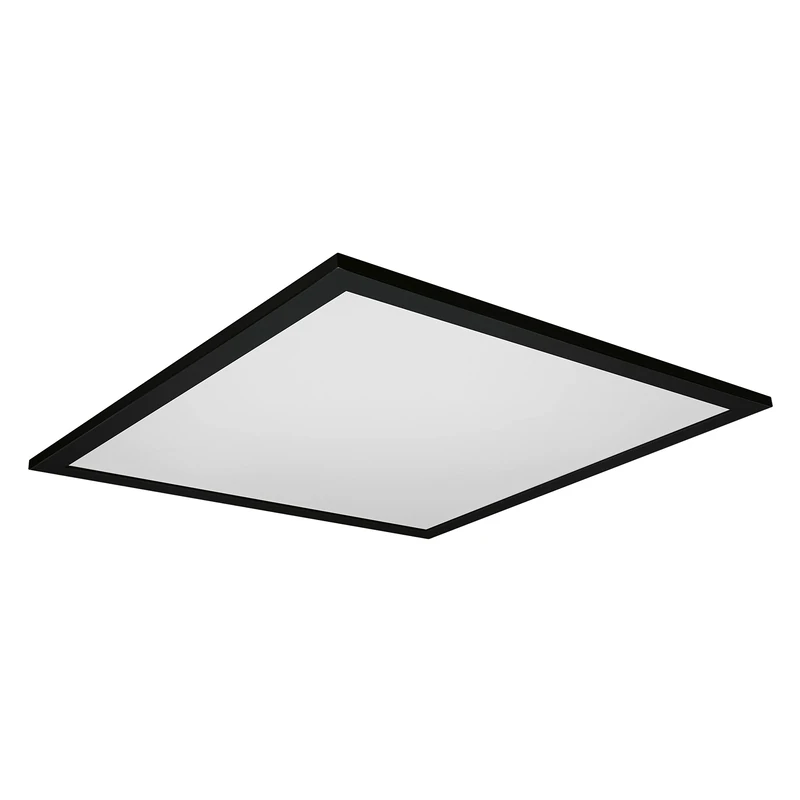 LEDVANCE LED WiFi Ceiling Light Black, 28W, 2000LM, 3000-6500K, 45x45 cm, Wall Light Dimmable, RGB Technology, Smart+Planon, Controllable Via App or Voice Assistants Like Alexa or Google
