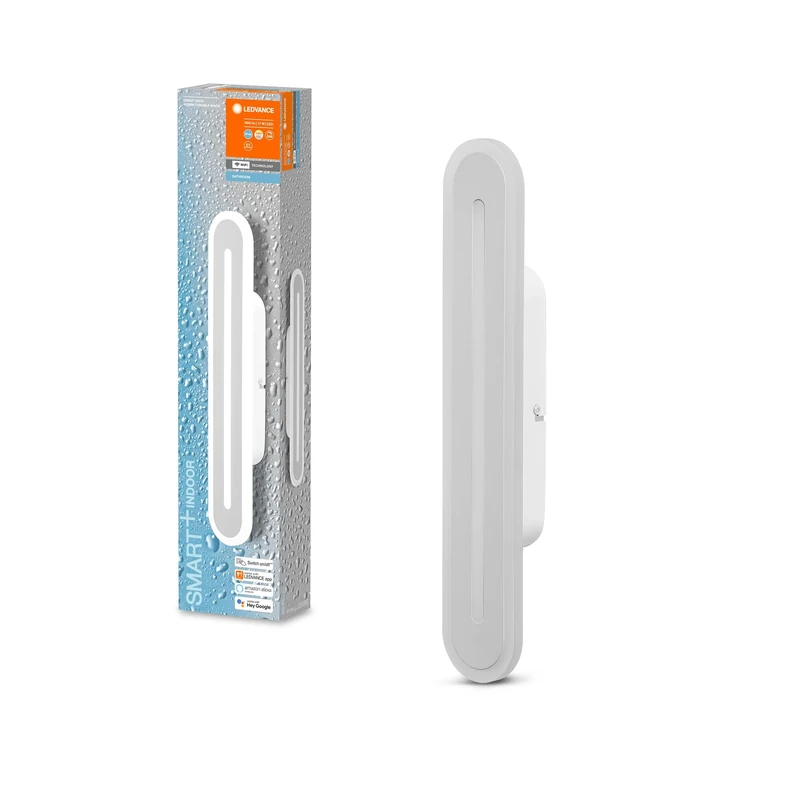 LEDVANCE Smart LED Bathroom Light White, 1600LM, 3000-6500K, 400mm X 70mm, IP44, Orbis Bath Wall Light, Bathroom Light with WiFi Technology, Dimmable, Controllable Via App and Voice Assistant