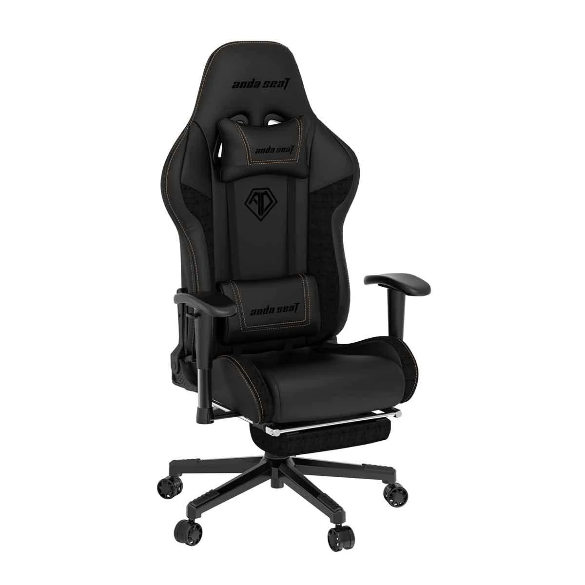 Anda Seat Jungle 2 Chair for Adults - Medium Reclining Video Game Chairs, PVC Leather Ergonomic Office Chair, Heavy Duty Neck & Back Lumbar Support, Luxury Black Computer Chairs for Home & Work