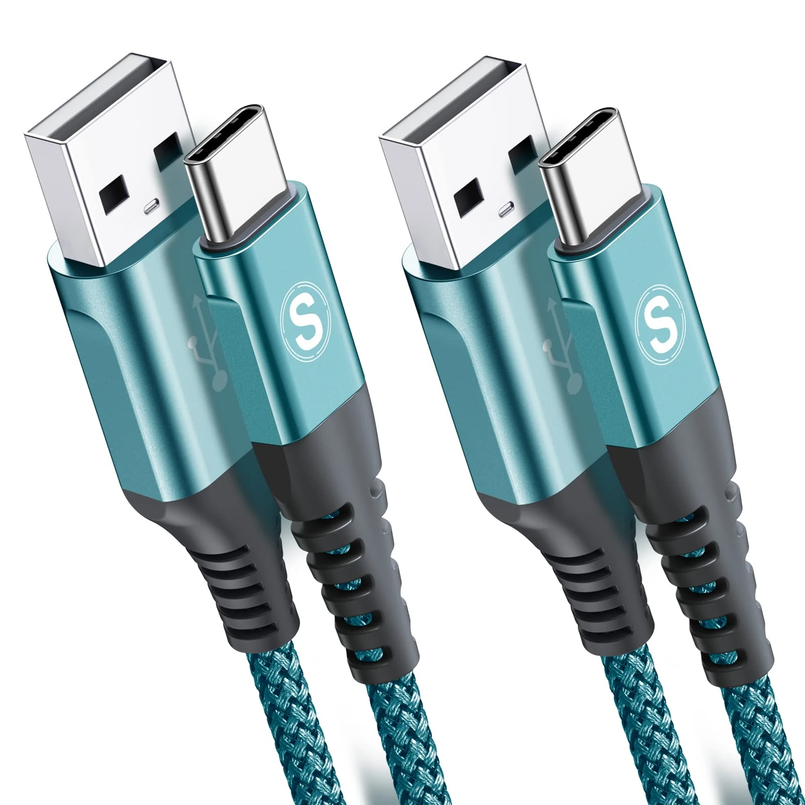 2-Pack 3M USB C Cable 3.1A Fast Car Charger Cable Compatible for iPhone 16 15 Plus Pro Max, Samsung Flip/Fold 7 6 5 4 3 S25 S24 S10 S20 S21 S22 S23 A16/15/14/13/12 A35/A34 A56/55/54, Pixel 9 8 7 6