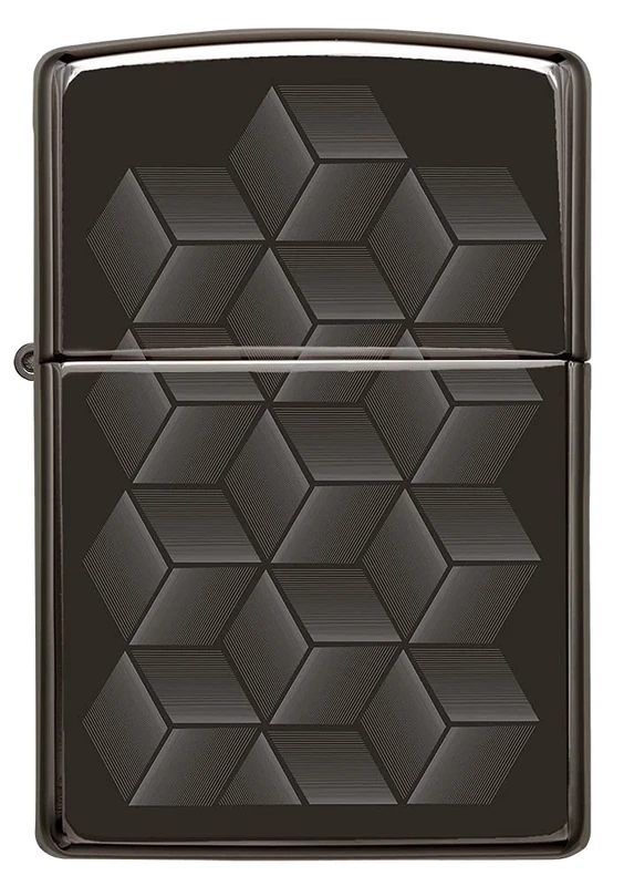 Zippo Lighter, Metal, High Polish Black, One Size