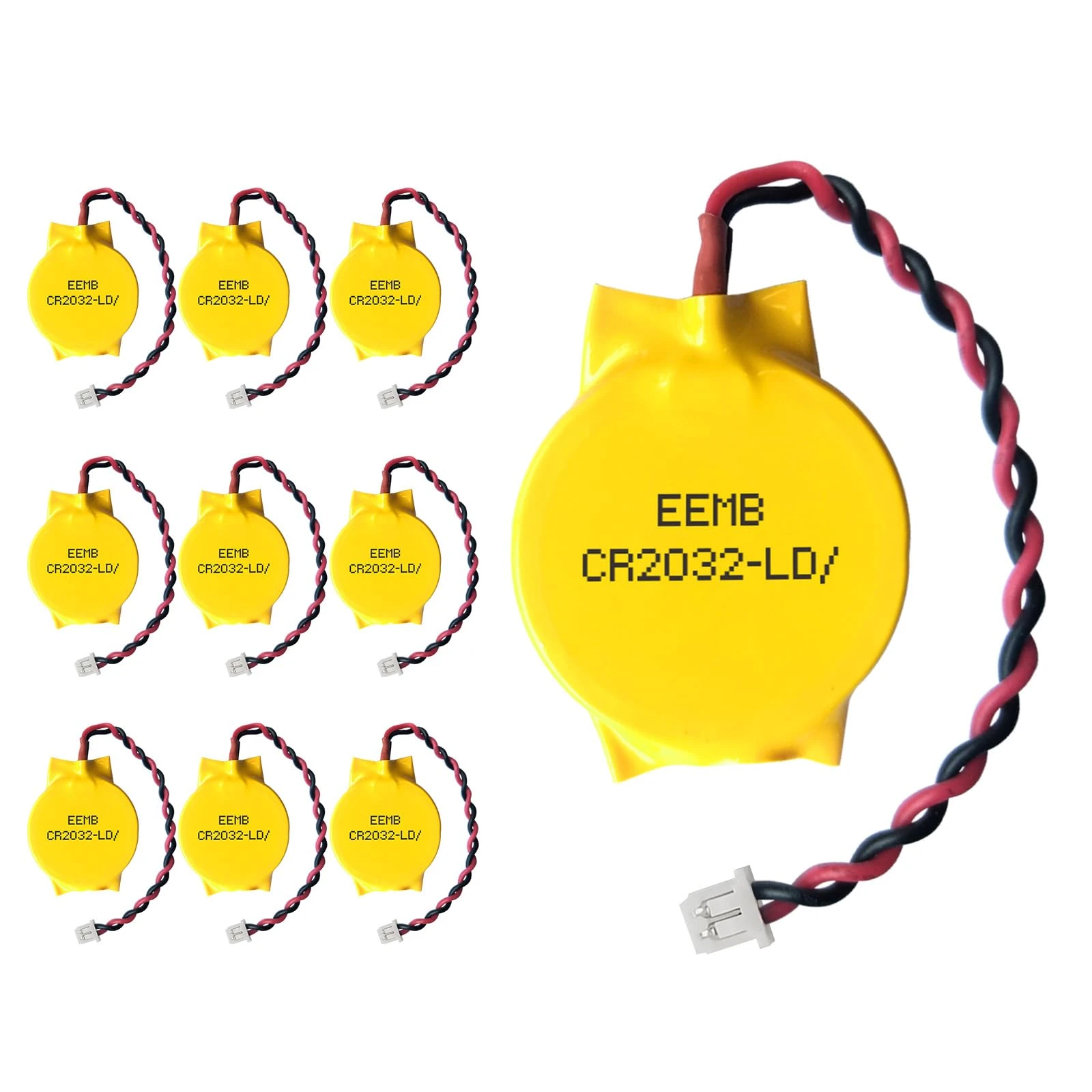 EEMB 3V CR2032 CMOS Battery with 2 Pin Wires Leads MOLEX 1.25mm Connector Laptop Replacement Battery for Alienware M11 Dell E6520 Thinkpad T40-confirm device & connector polarity before purchase!!!