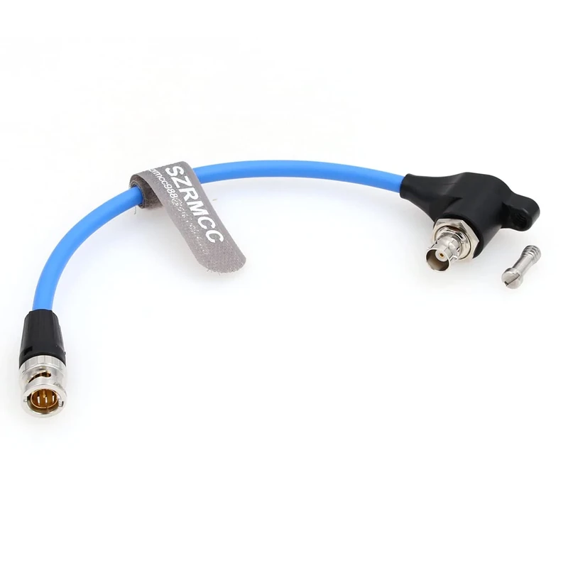 SZRMCC SDI Protector Cable 12G 6G HD SDI BNC Surge Overvoltage Circuit Protector Isolator Video Cable for RED Komodo ARRI Alexa Sony (Blue-Straight 50cm)
