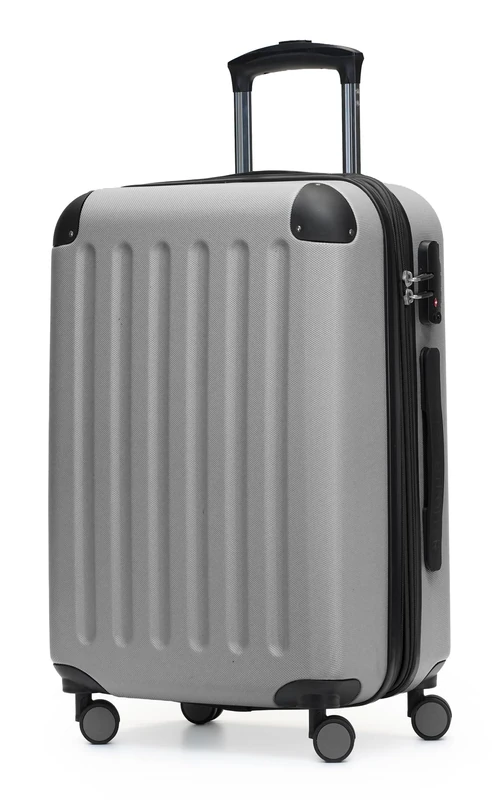 Hauptstadtkoffer Spree – Cabin Luggage, 55 × 35 × 20 cm for All Airlines, Travel Suitcase, Hard Shell Trolley, Carry-On Suitcase, Silver