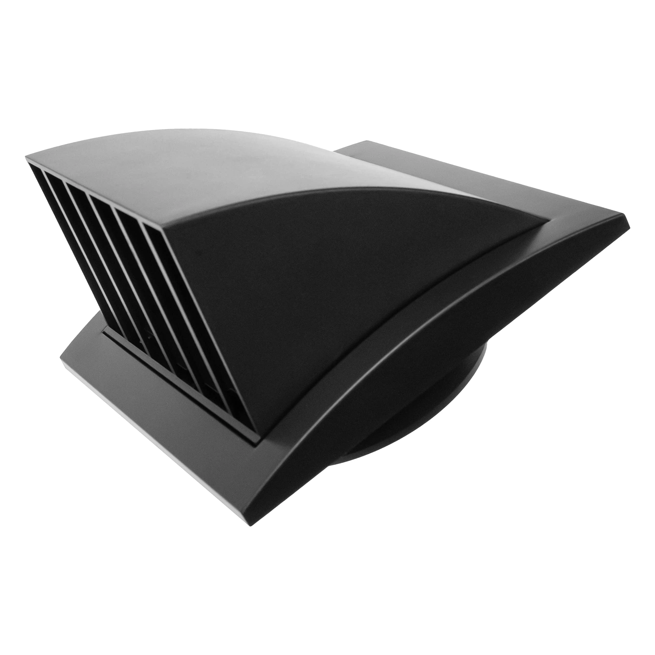 Vent Systems Anthracite 100 mm / 4" inch Exhaust Vent Cover - Louvered Dryer Cover - Vent Hood Cap - One-Directional Plastic Air Supply Grille - Non Return valve - Outlet Cowl Air Vent Grille